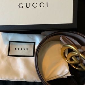 Dusty rose, authentic Gucci, size 95 (38).  Worn once.